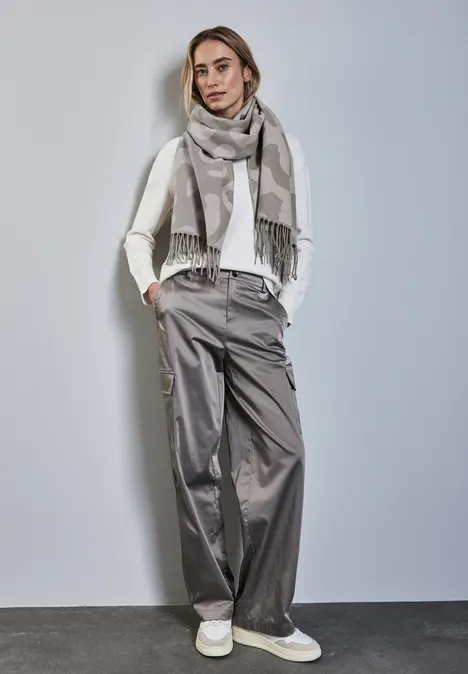 Softer Jaquard Schal frost grey melange
