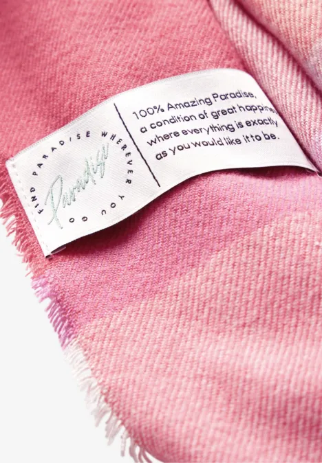 Kuscheliger Madras Schal coral Pink