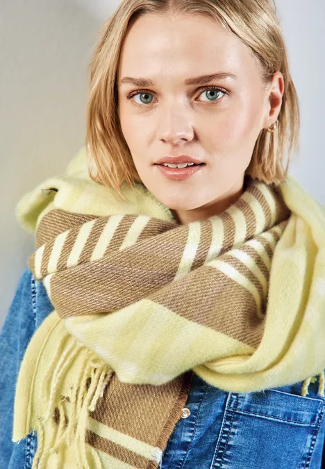 Colorblock Dreieckstuch vanilla yellow