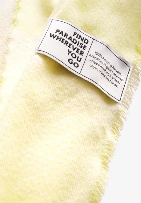 Langer karierter Schal vanilla yellow