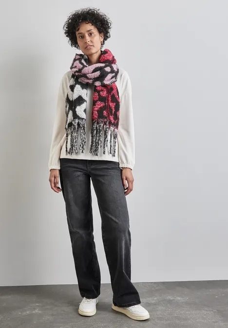 Jaquard Schal autumn red