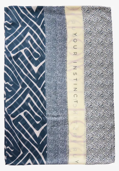 Gemusterter Loop Schal cool vintage green