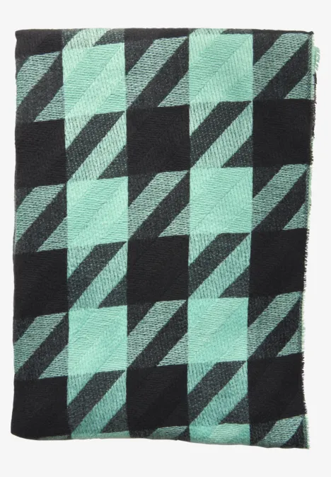 Hahnentritt Schal sunlit green