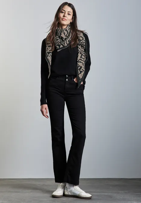 Feinstrick Dreieckstuch Black