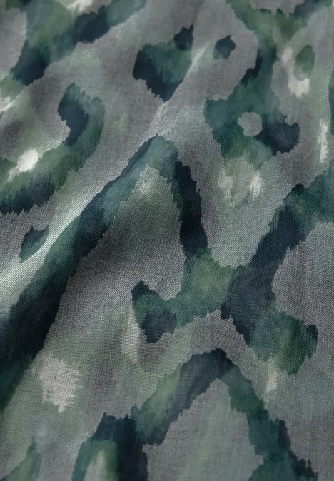 Gemusterter Loop Schal hunter green