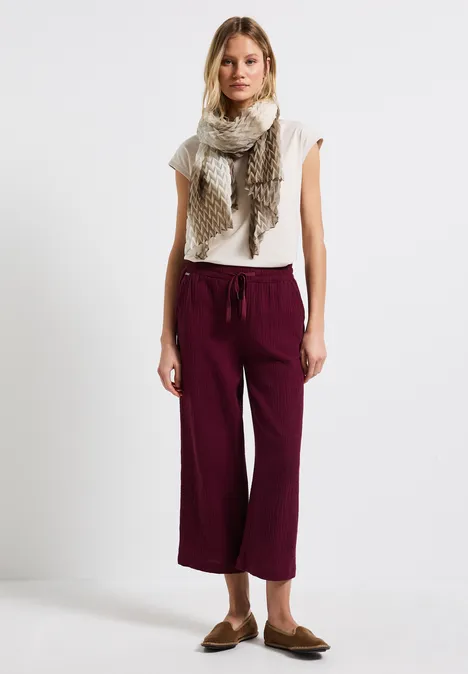 Gemusterter Schal coastal beige