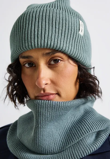 Rippstrick Beanie sterling blue