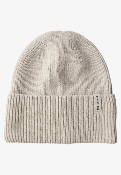 Rippstrick Beanie oak beige melange