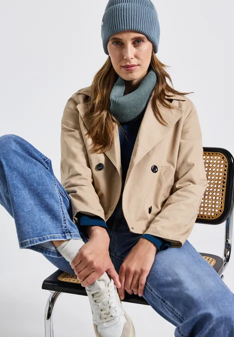 Rippstrick Loop-Schal sterling blue