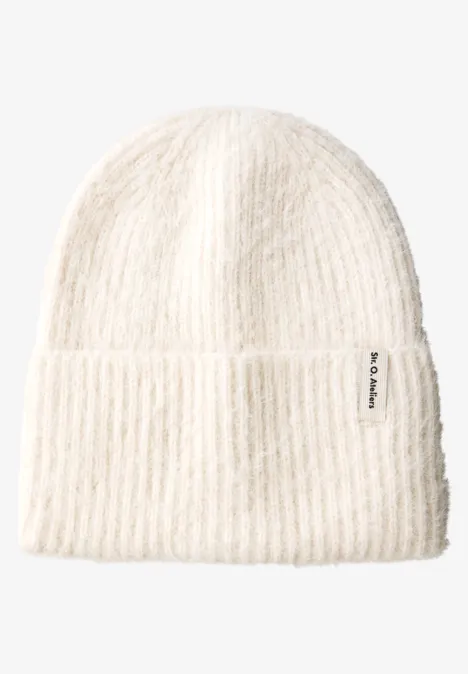 Federgarn Beanie lucid white