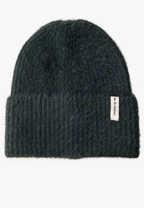 Federgarn Beanie juniper green mel.