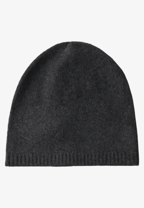 Feinstrick Beanie anthracite melange