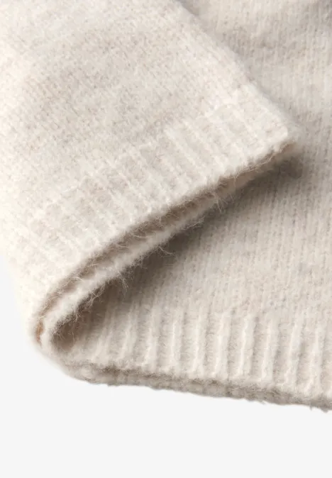 Feinstrick Beanie oak beige melange