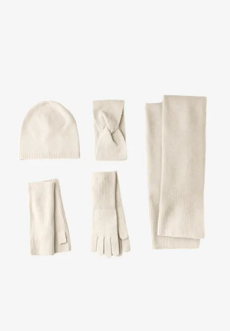 Feinstrick Beanie oak beige melange