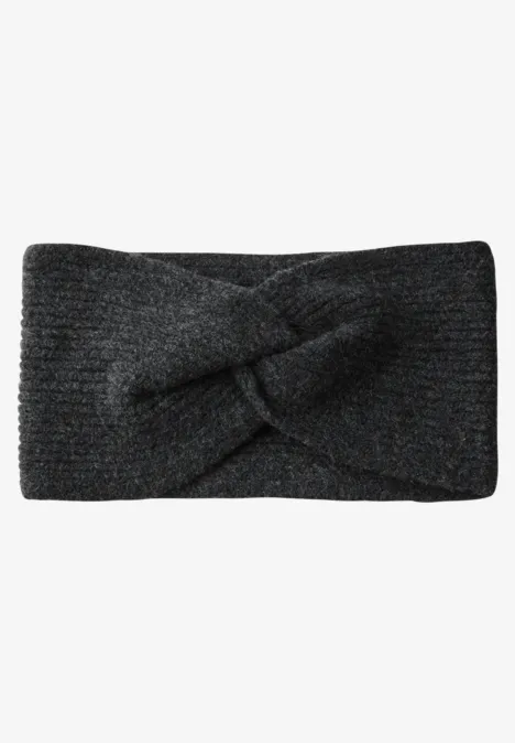 Feinstrick Stirnband anthracite melange