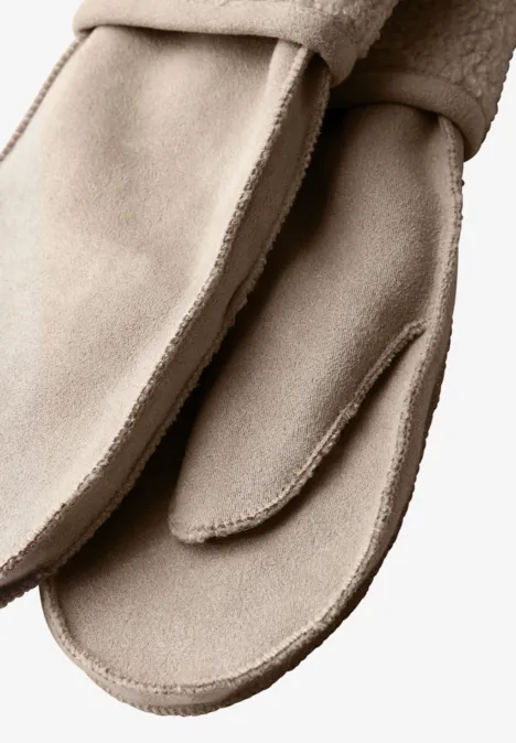 Velours Handschuhe soft sand