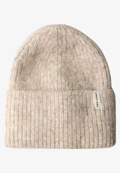 Strickmütze mit Woll-Anteil Soft Sand Mel.