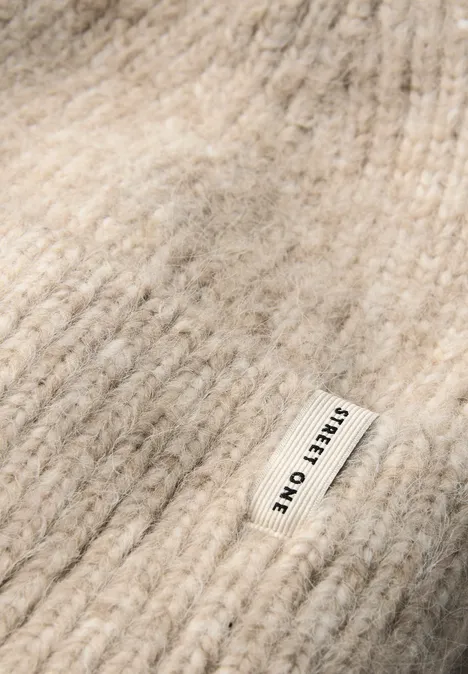 Strickmütze mit Woll-Anteil Soft Sand Mel.