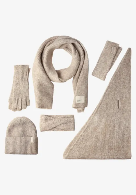 Strickmütze mit Woll-Anteil Soft Sand Mel.