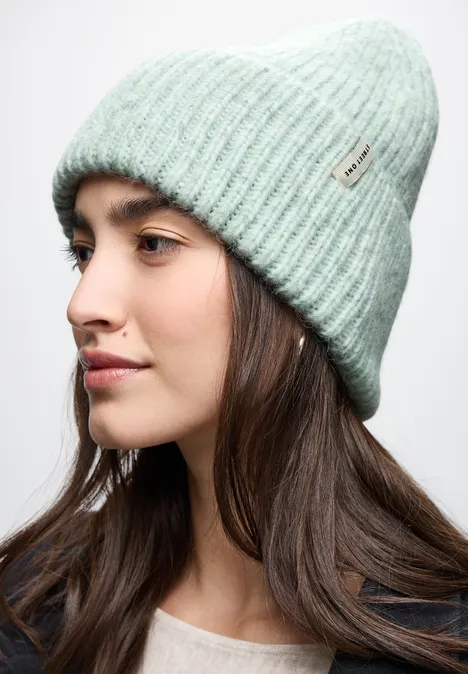 Strickmütze mit Woll-Anteil serene green mel.