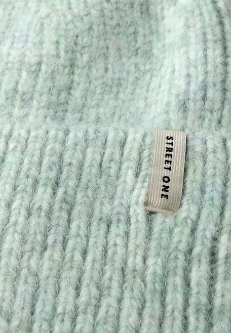 Strickmütze mit Woll-Anteil serene green mel.