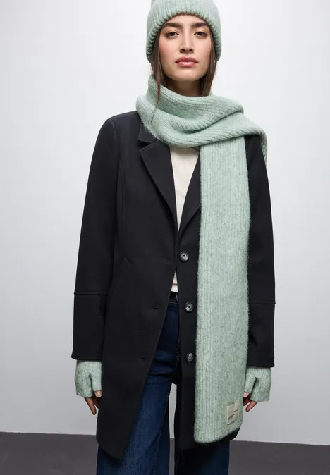 Handwärmer mit Woll-Anteil serene green mel.