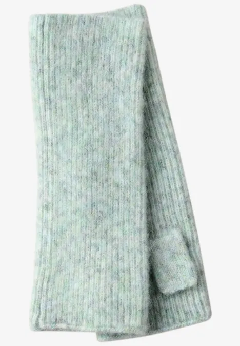 Handwärmer mit Woll-Anteil serene green mel.