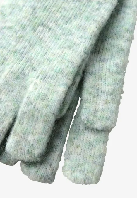 Handschuhe mit Woll-Anteil serene green mel.