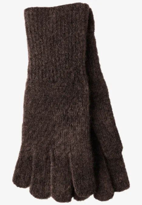Handschuhe mit Woll-Anteil deep roast brown mel.