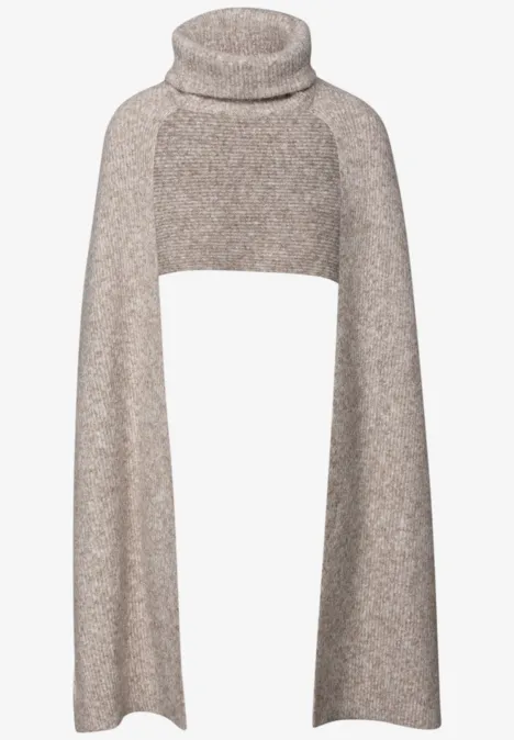 Schal mit Turtleneck Soft Sand Mel.