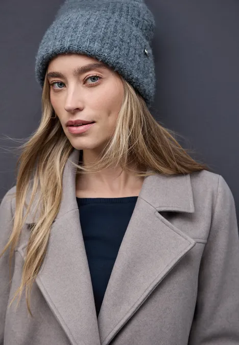 Bouclé Beanie Slate Blue Mel.