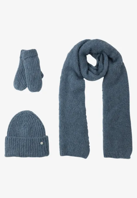 Bouclé Beanie Slate Blue Mel.