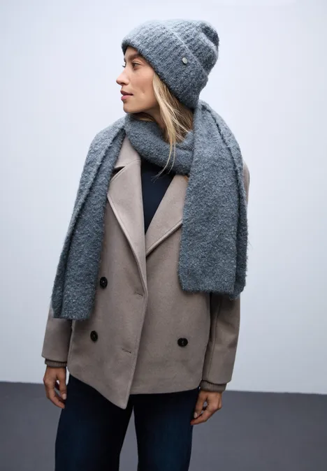 Bouclé Beanie Slate Blue Mel.