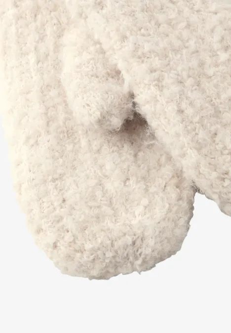 Bouclé Fäustlinge soft beige
