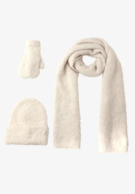 Bouclé Fäustlinge soft beige