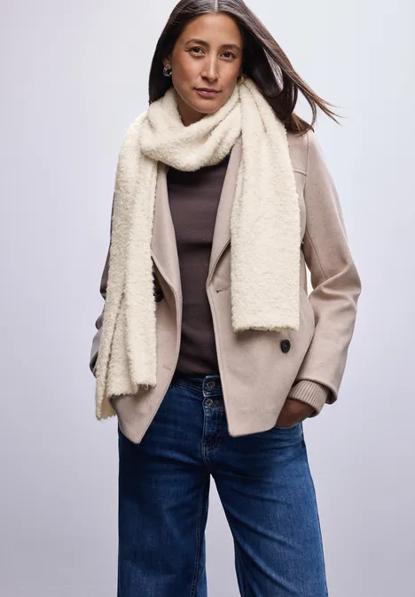 Bouclé Schal soft beige