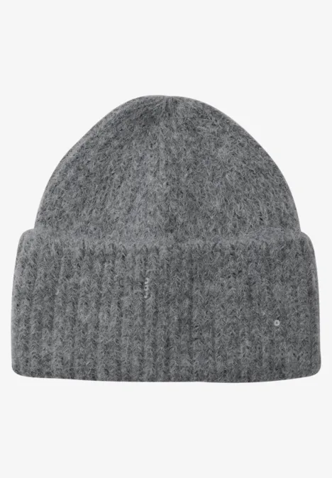 Bonnet avec paillettes anthracite melange