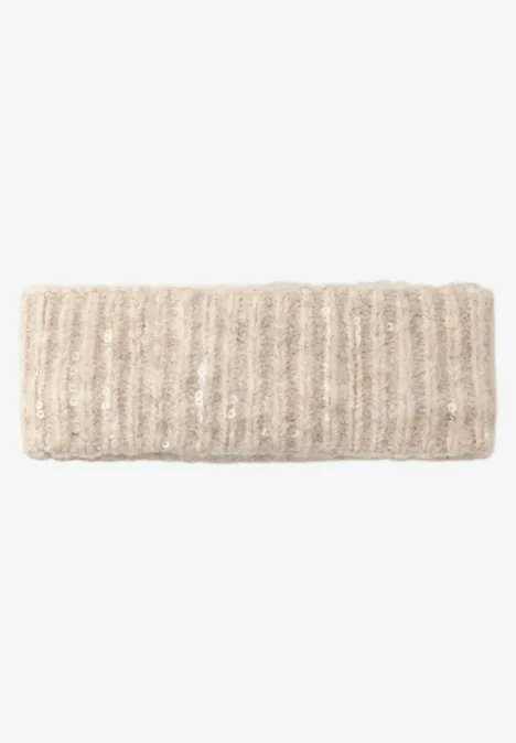 Bandeau avec paillettes pastel sand