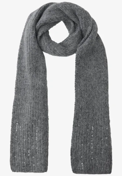 Schal mit Pailletten anthracite melange