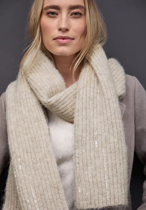 Foulard avec paillettes pastel sand