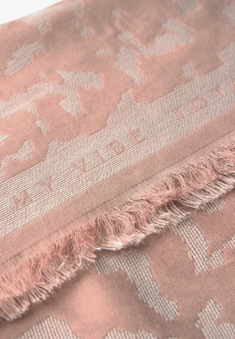 Jacquard Dreieckstuch faded rose