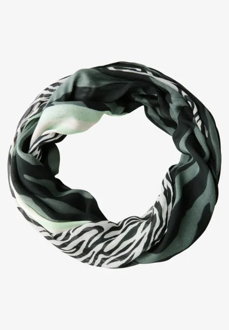 Gemusterter Loop Schal serene green
