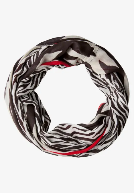 Gemusterter Loop Schal racing red