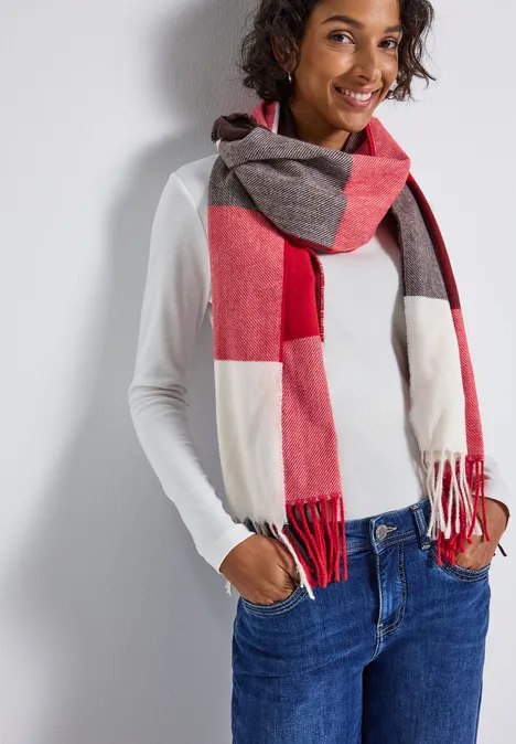 Madras Schal racing red