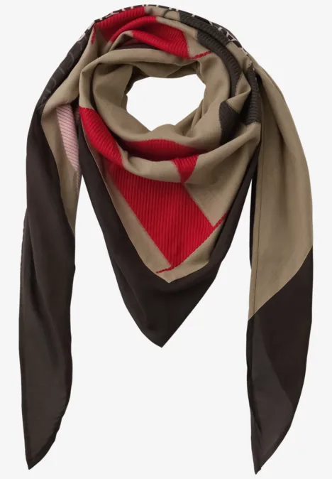 Sjaal met patches multicolor