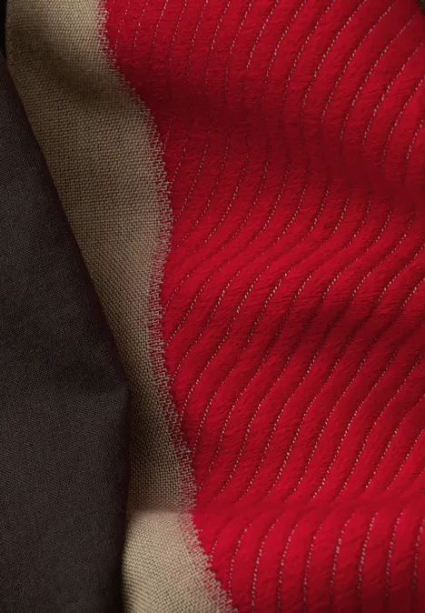 Sjaal met patches multicolor