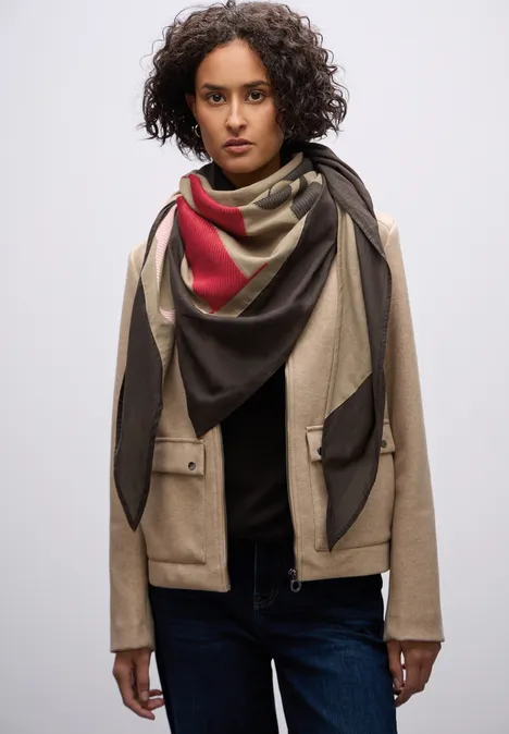 Sjaal met patches multicolor