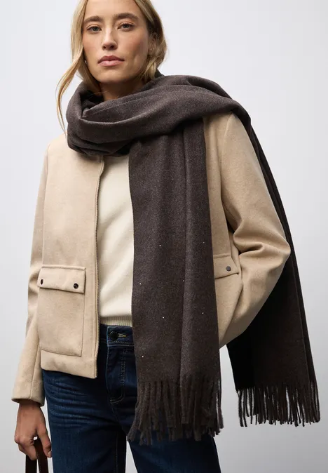 Softer Schal mit Dekosteinen rustic brown mel.