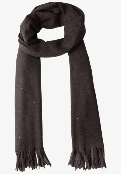 Softer Schal mit Dekosteinen rustic brown mel.