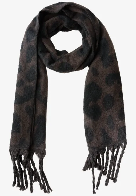Kuscheliger Leo Schal darkest brown